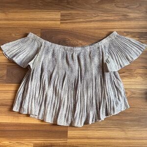 Off-Shoulder Pleated Top